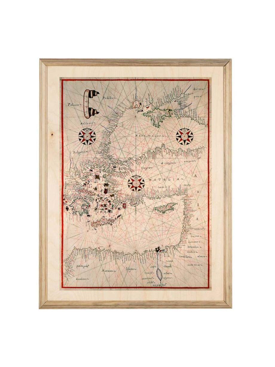 Anatolia Map Ahşap Tablo - Mahfelle