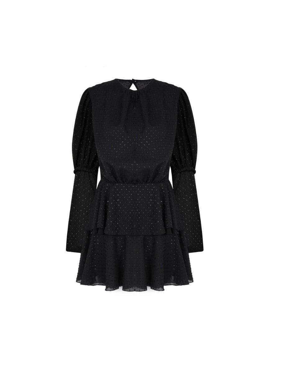 Daisy Sırt Detaylı Siyah Elbise - Mahfelle