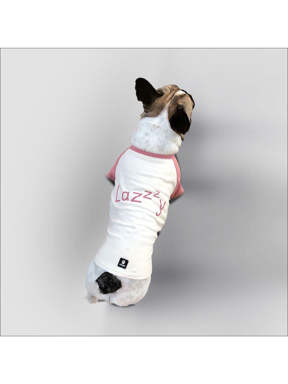 Lazzzy Ekru/Gül Kurusu Tişört Köpek Kıyafeti - Mahfelle