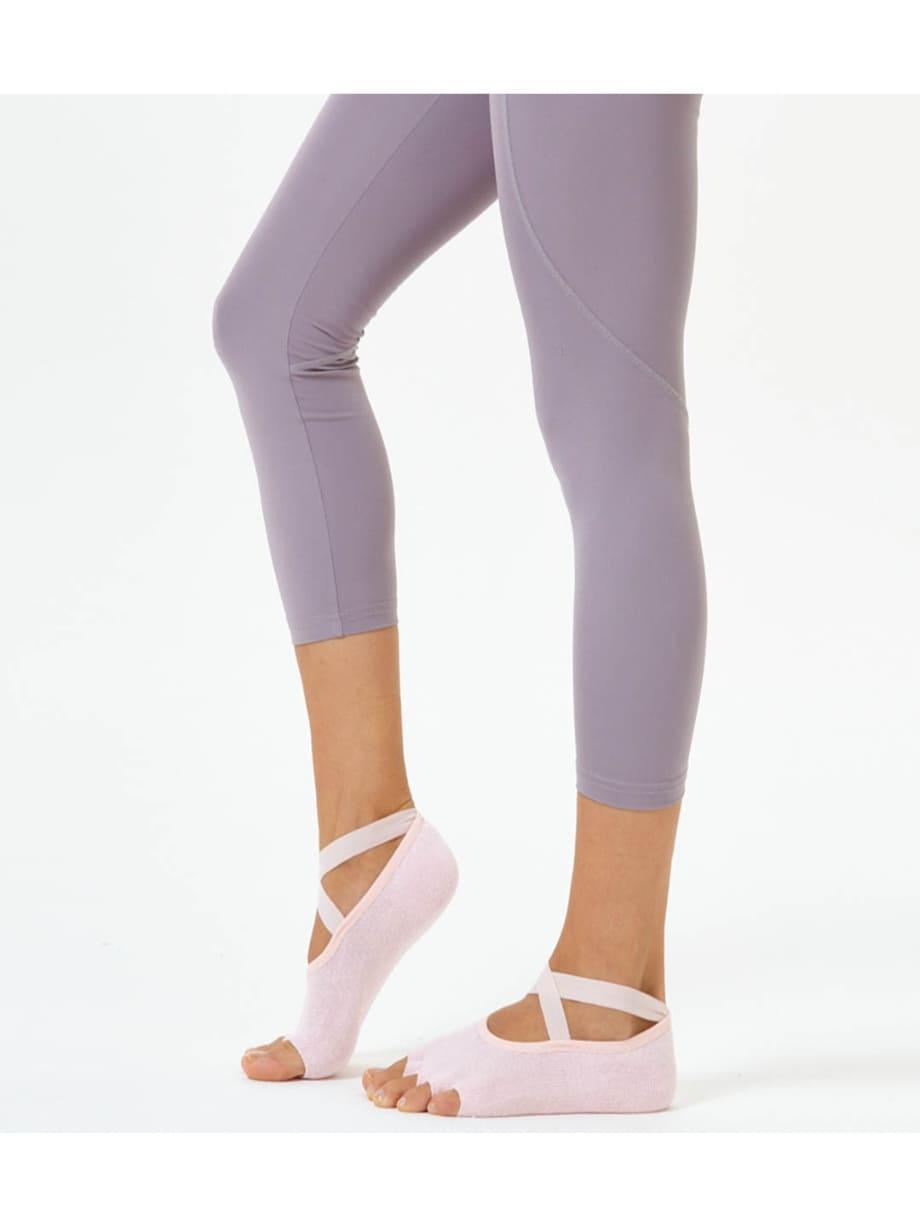 Pembe Çapraz Kayışlı Yoga & Pilates Çorabı - Mahfelle