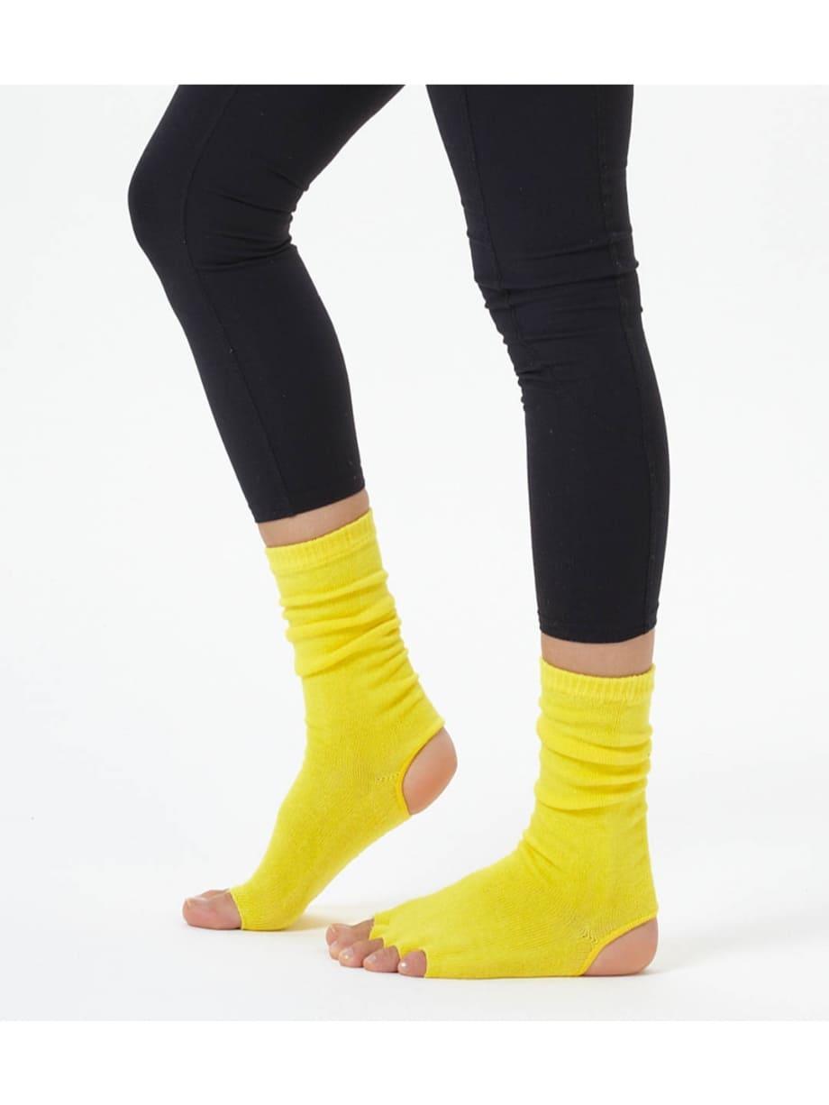 Sarı Bilekli Yoga & Pilates Çorabı - Mahfelle